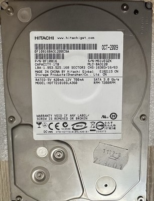 Hitachi Deskstar 1TB HDD| HDT721010SLA360|PCB 110 0A90158 01 GEPRÜFT/GETESTET 