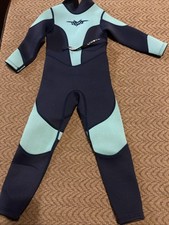 SeaSkin Wetsuit Boys Girls Sz 2 Blues Fullbody Surf Dive Swim Neoprene