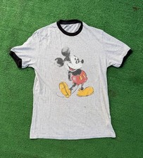 Vintage Disney Mickey Mouse Ringer T-Shirt Size S RN 84107