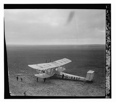 Photo:Camel and Plane 1920s Biplane Desert Aircraft G-AAXF