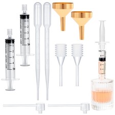 10pcs Perfume Refill Tool Kit,Plastic Dispenser 5ml/10pcs, Golden