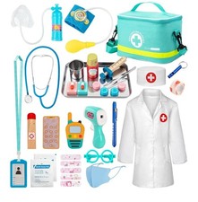 Sundaymot Doctor Kit for Kids 34 Pcs Pretend Playset for Toddlers Doctor kit ...