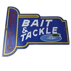 Vintage Pacific Bait Tackle Sign - Porcelain Fishing Service Gas Pump Sign