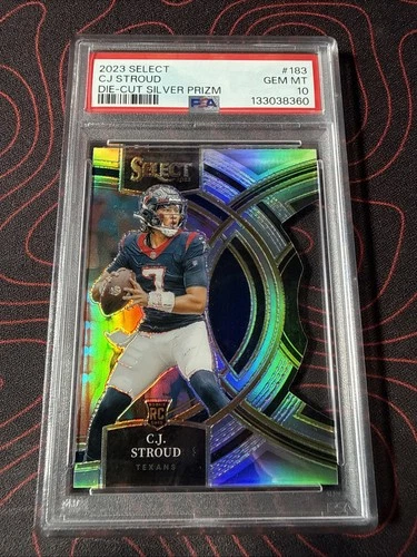 2023 Select Die-Cut Silver Prizm #183 CJ Stroud Texans RC Rookie PSA 10 GEM MINT