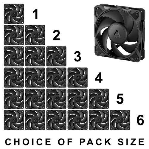 Arctic P12 Pro PST 120mm PWM Case Fan Black 3000 RPM 77 CFM  4-Pin Pack