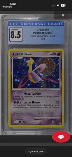 2008 Pokemon Diamond & Pearl Great Encounters 2/106 Cresselia-Holo - CGC 8.5