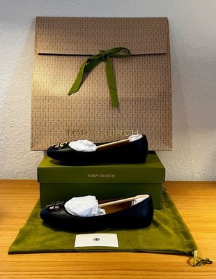 Edle Tory Burch Ballerinas schwarz Gr. 39 OVP origin. NP 325  