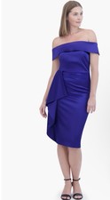 Eliza J Strapless Royal Blue Satin Cocktail Dress NWT Size 4