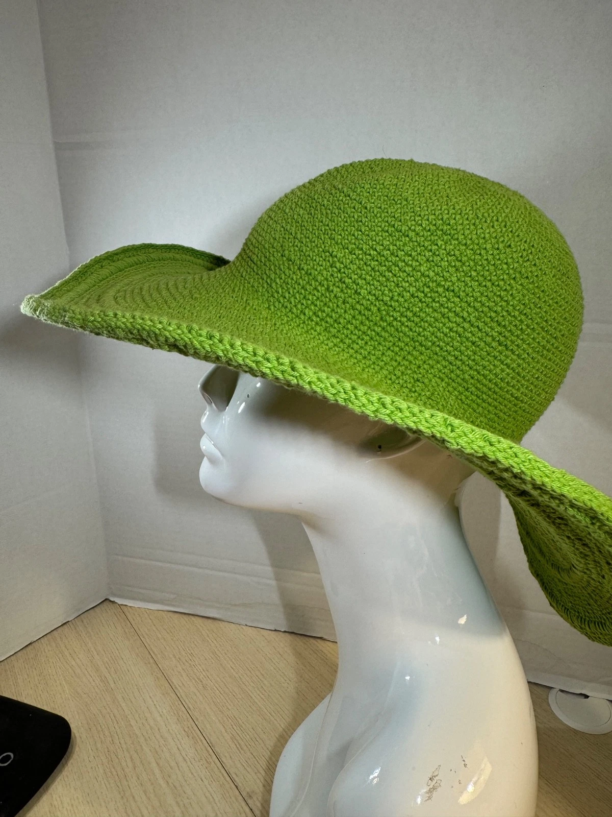 San Diego Hat Company Women’s Cotton Knit Crochet Sun Hat Green OSFM