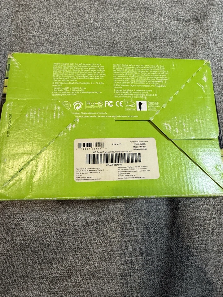 Western Digital My Book Essential640GB 7200RPM External Used - Image 3 of 3