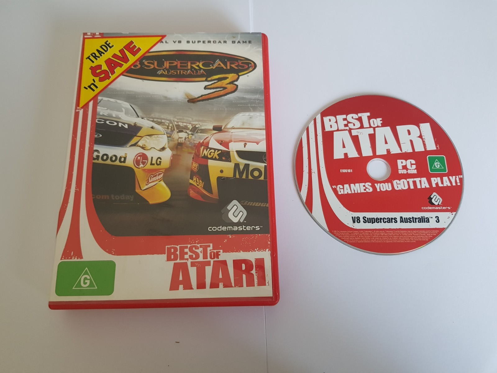 V8 Supercars Australia 3 Racing PC CD ROM Game Best Of Atari 2005 Codemasters
