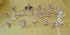 Vintage Marx Fort Apache Rin Tin Tin 60MM Skinny Indians X 23 In Tan & Cream