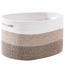 Cotton Rope Basket, 22L, 3 Packs Storage Basket, Woven Basket Bins with Handles,