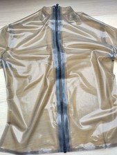 latex Jacke Rauchgrau, Größe L