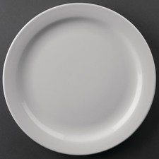 Olympia Athena Narrow Rimmed Plates 226mm (Pack of 12) - CF363