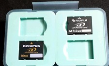 Olympus XD Picture Card Job Lot Mixed Camera Memory 512MB + 16MB + Hard Case