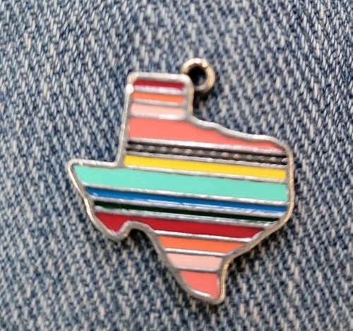 James Avery Enamel Texas Serape  Charm 925 Sterling Silver
