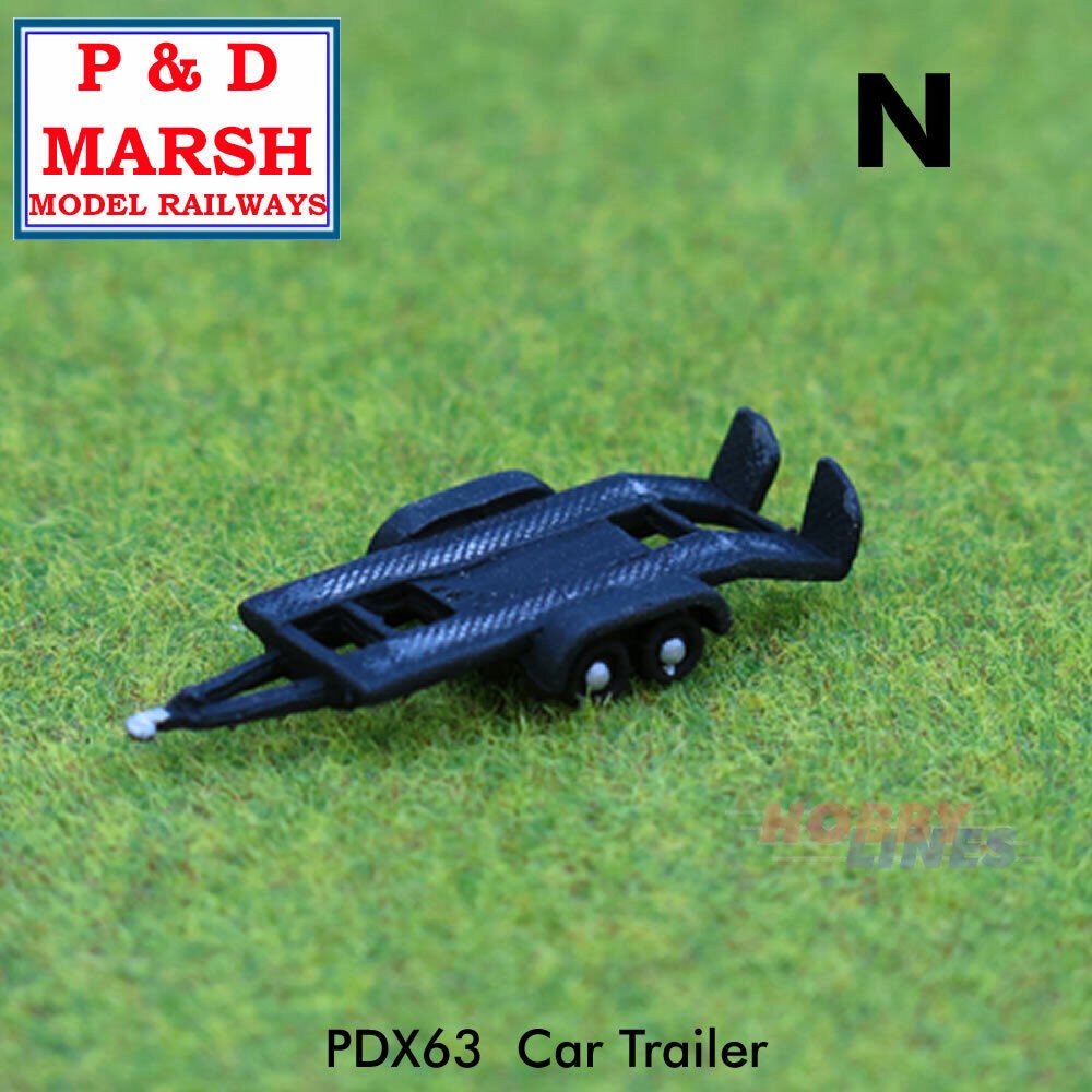 15 FOOT CAR TRAILER Painted ready to place PD Marsh 1:148 N gauge X63