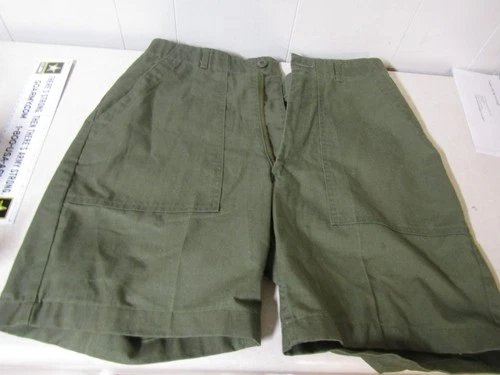 VINTAGE MILITARY PANTS MADE INTO SHORTS SIZE 34 REALLY NICE VIETNAM ERA