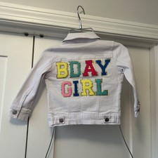 Judith March  White Denim Jacket Kids BDAY GIRL size 2T