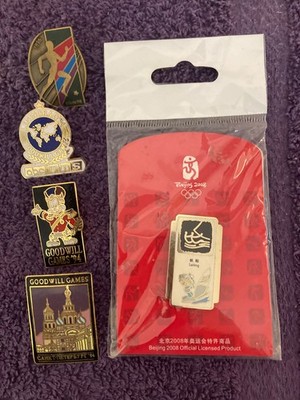 Lot (5) PINS LAPEL Olympic & goodwill games (1994) rare BEIJING ATLANTA RUSSIA