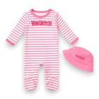 Von Dutch Baby Girls' 2-Piece Footie Coverall & Hat Size NB 3M 6M 9M