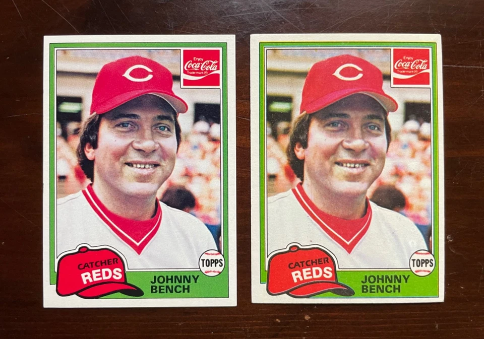 Coca Cola Cola 1981 Topps - Juego promocional Rojos - # 1 Banco 2 Foster 3 Seaver raro Foto 3 de 4