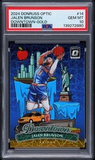 Jalen Brunson 2024 Donruss Optic Gold Downtown PSA 10 Gem Mint SSP NY
