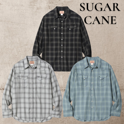 SUGAR CANE Lot No. SC29688 OMBRE CHECK WESTERN SHIRT Made in Japan