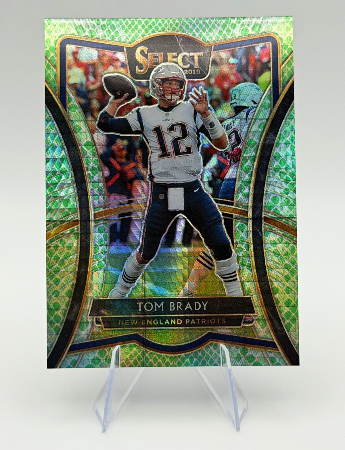 2019 Select Tom Brady Premier Level Green Prizm /88 #101 Patriots