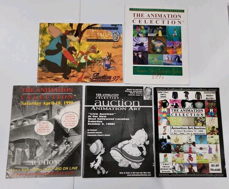 Lot Of 5 The Animation Celection Auction Catalogs, Disney, Song Of The South