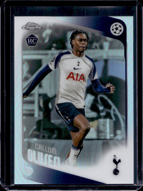 2025-26 Topps Chrome UEFA Callum Olusesi RC Refractor Rookie #134 Tottenham
