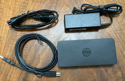 Dell D3100 DisplayLink 4K Docking Station w/ USB Cable & OEM AC Adapter - TESTED