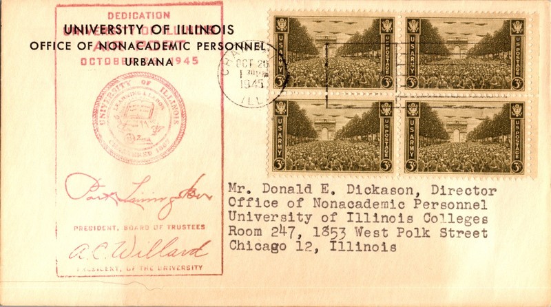 Champain ILL - University of Illinois Airport Dedication - 1945 - Letterhead