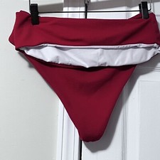 Vintage Style Red Bikini 2 Piece Polyester Size Large