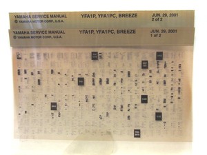 Yamaha YFA1 Breeze P / PC 2002 Service Manual Microfiche y264 | eBay