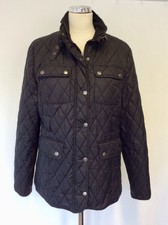 Designer Feraud Black Quilted Jacket Size 14