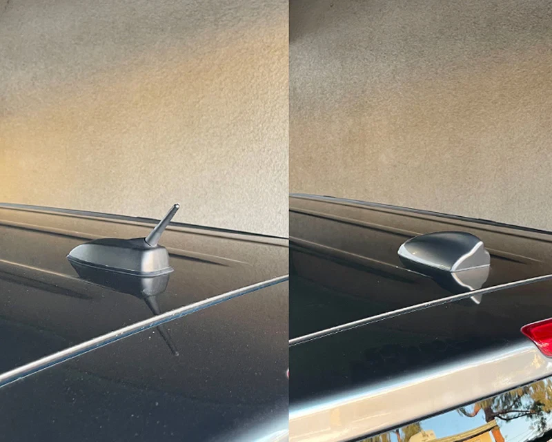 Glossy Black Car Shark Fin Radio Signal Decor Roof Antenna Cover For Ford Focus - Imagem 4 de 4