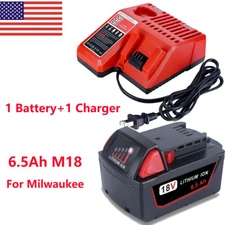 For Milwaukee M18 XC 48-11-1865 Lithium Extended Capacity Battery 6.5Ah 18Volt