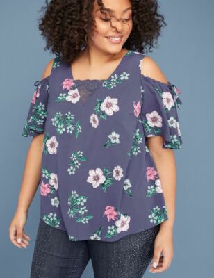 lane bryant cold shoulder tops
