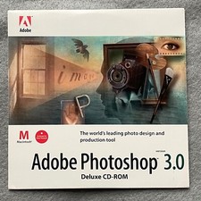 Adobe Photoshop 3.0 Deluxe CD-ROM Disk Apple Macintosh 1994