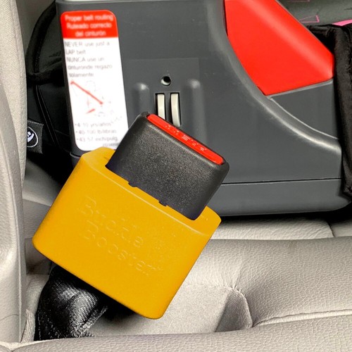 Buckle Booster™ Seat Belt Receptacle Raiser - Long Neck Pull Over Style, Yellow - Picture 12 of 39