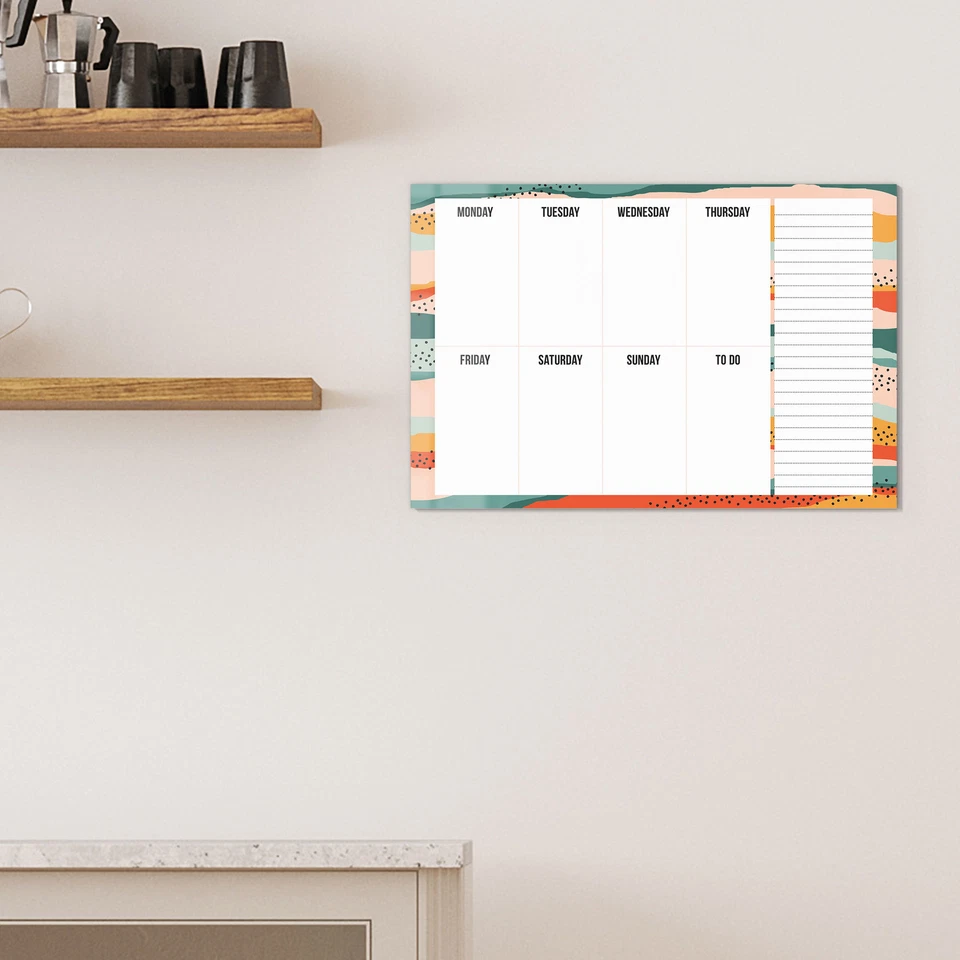 DEQORI Magnettafel Glas 'Wochenplan mit Notizfeld' beschreibbar, viele Größen - Bild 3 von 4