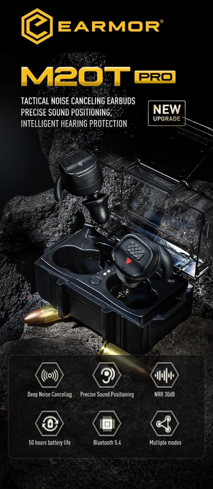 EARMOR M20T Pro Electronic Shooting Ear Protection, NRR 30dB Bluetooth 5.4 - Image 4 of 4