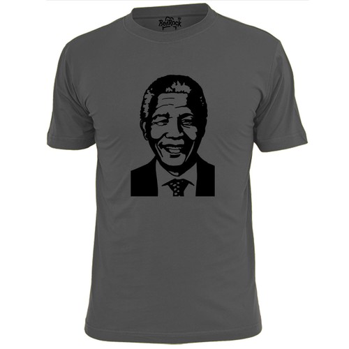Camiseta para hombre Nelson Mandela Face Silhouette Peace - Imagen 3 de 3