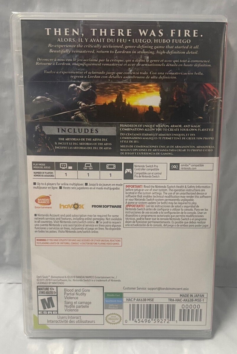 (未使用･未開封品)DARK SOULS REMASTERED - Switch Amazon.com: Dark Souls: Remastered - Nintendo Switch