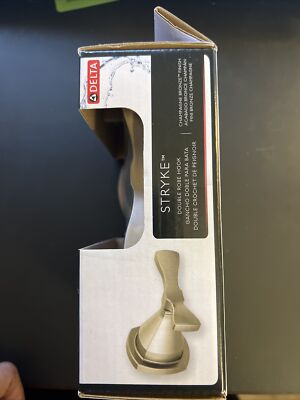 Delta Stryke Double Robe Hook Champagne Bronze Finish Bathware