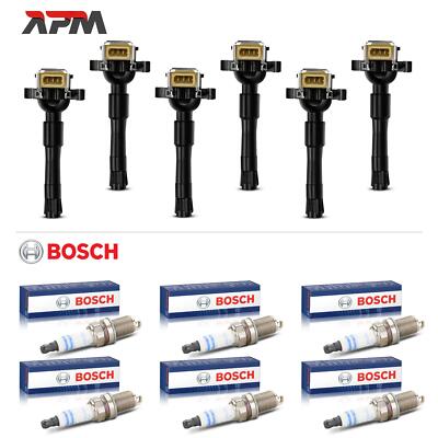 6x ZÜNDSPULE + 6x BOSCH 0242240653 ZÜNDKERZEN FÜR BMW 3ER E46 5ER E39 7ER X5 Z3
