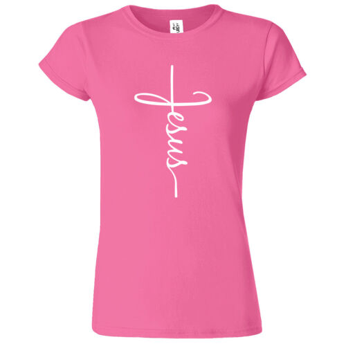 T-shirt Gesù Croce Donna Fede Cristiano Religiosa Bibbia Cristo Chiesa Maglietta Nuova - Foto 24 di 36