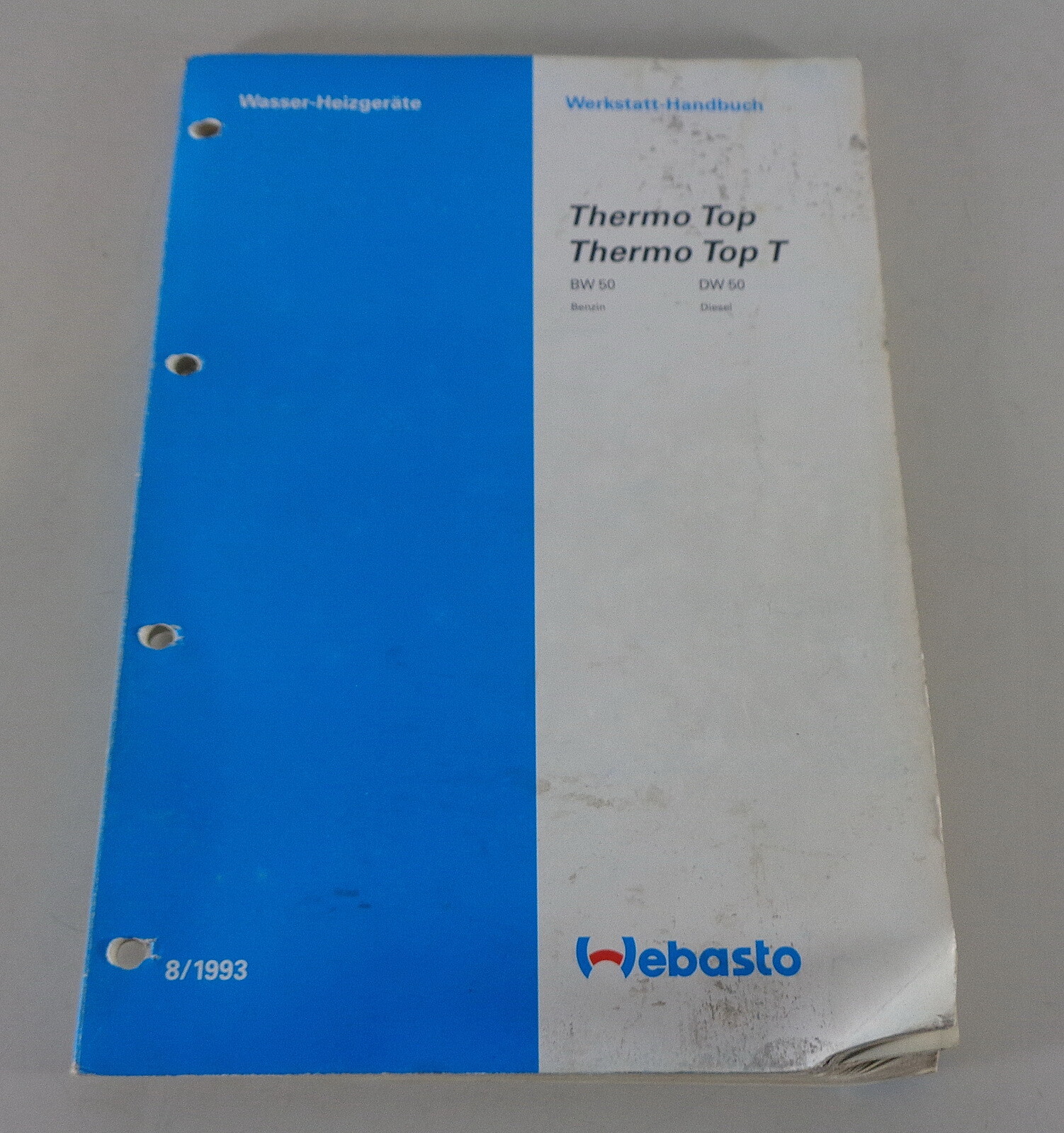 Workshop Manual Webasto Wasser-Heizgerät Thermo Top/Thermo Top T 08/1993 |  eBay